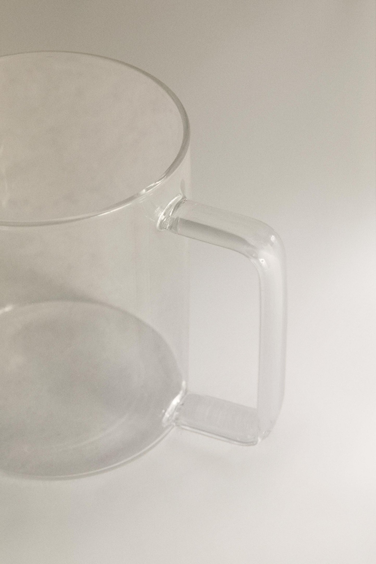 Drinkware, mug, borosilicate glass, 3.9"