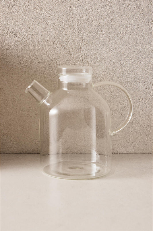 Drinkware, pitcher, borosilicate glass, side handle