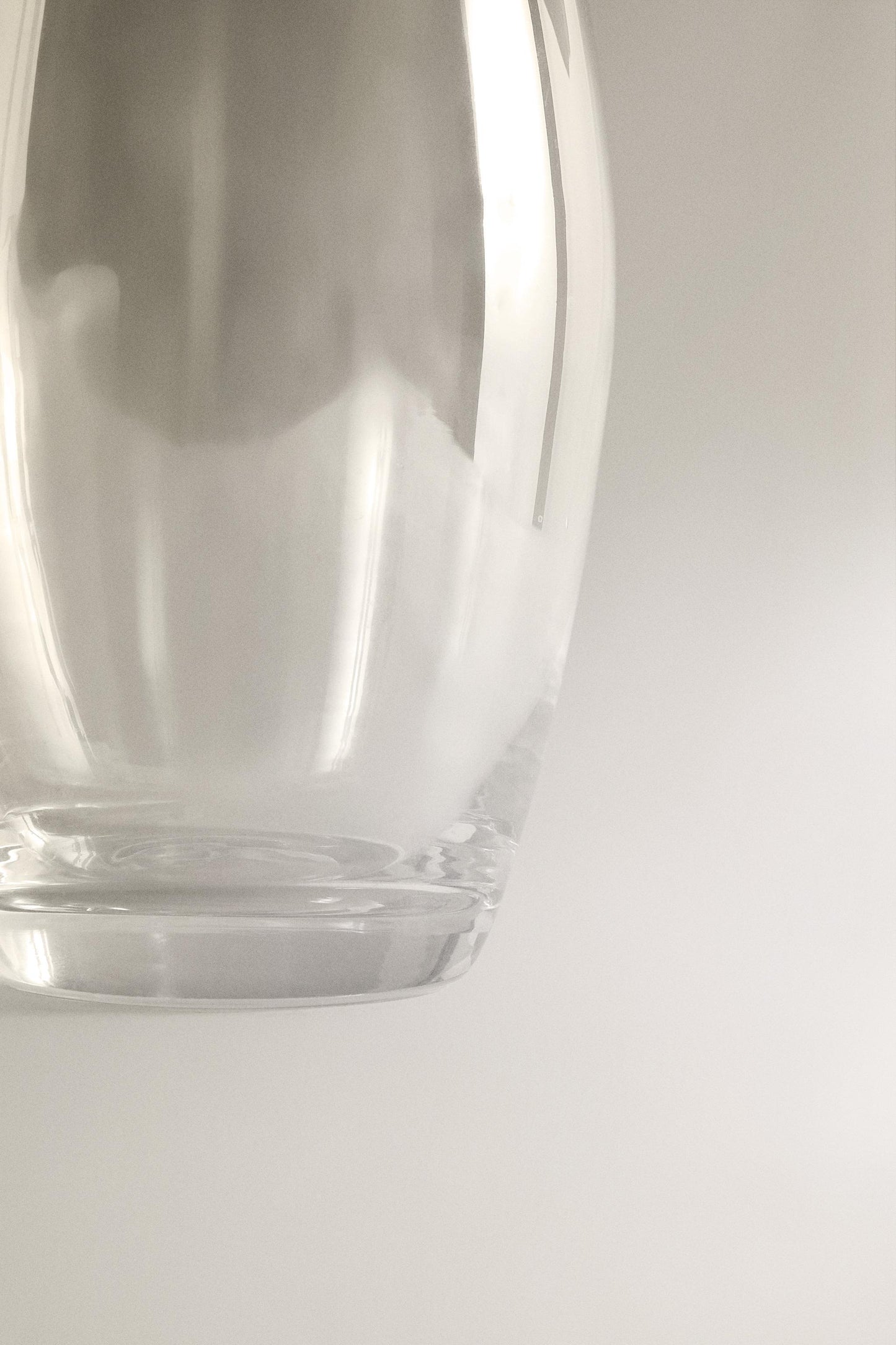 Vase, glass, irregular neck