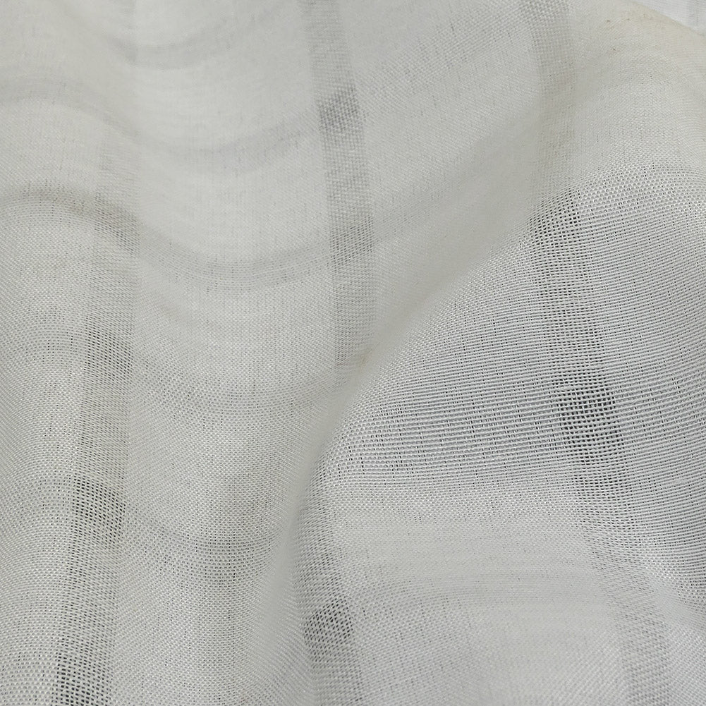 Fabric, cotton polyester woven, sheer stripes, $18.99/yard