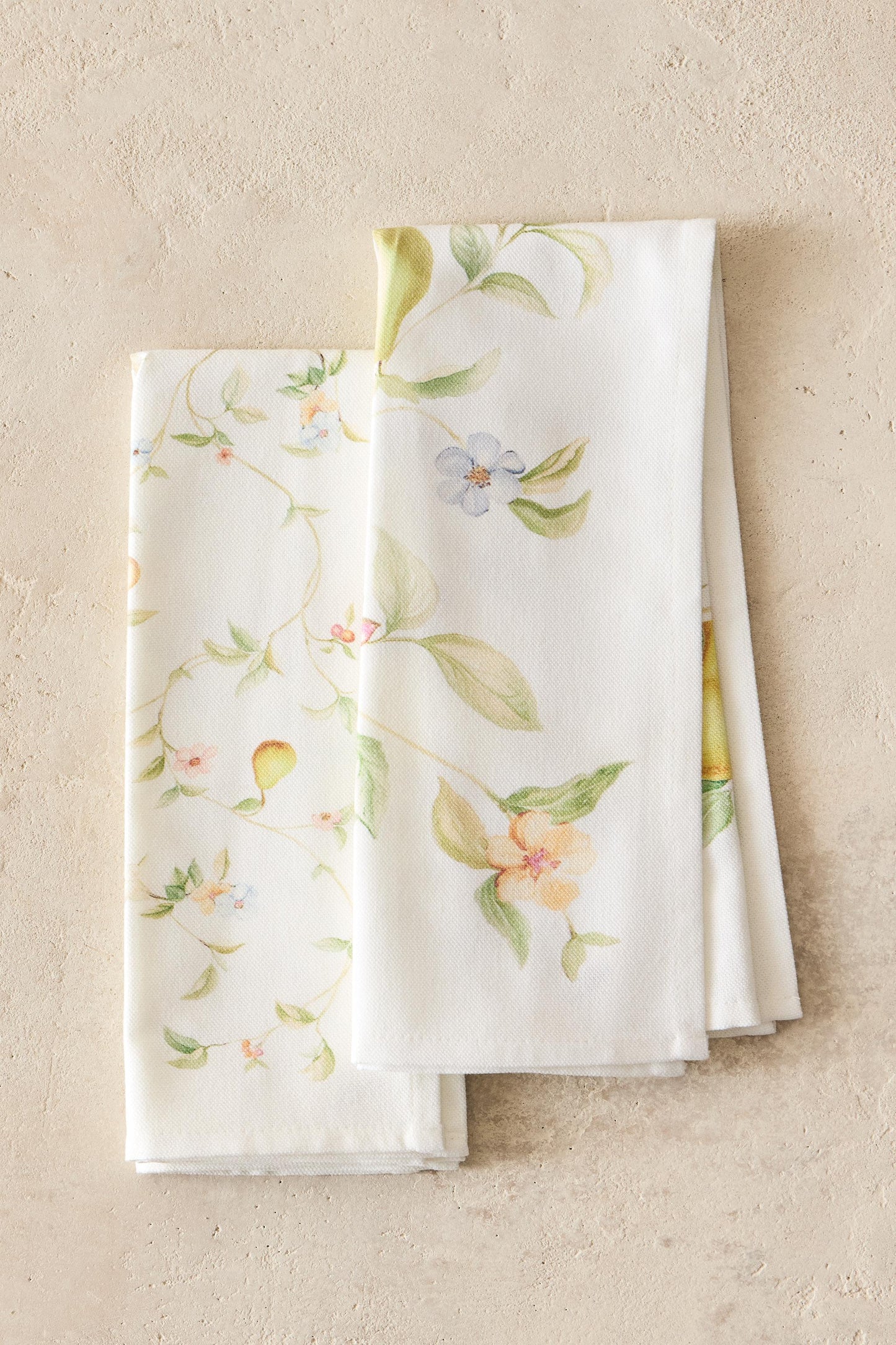 Towel, kitchen towel, set of 2, pear print