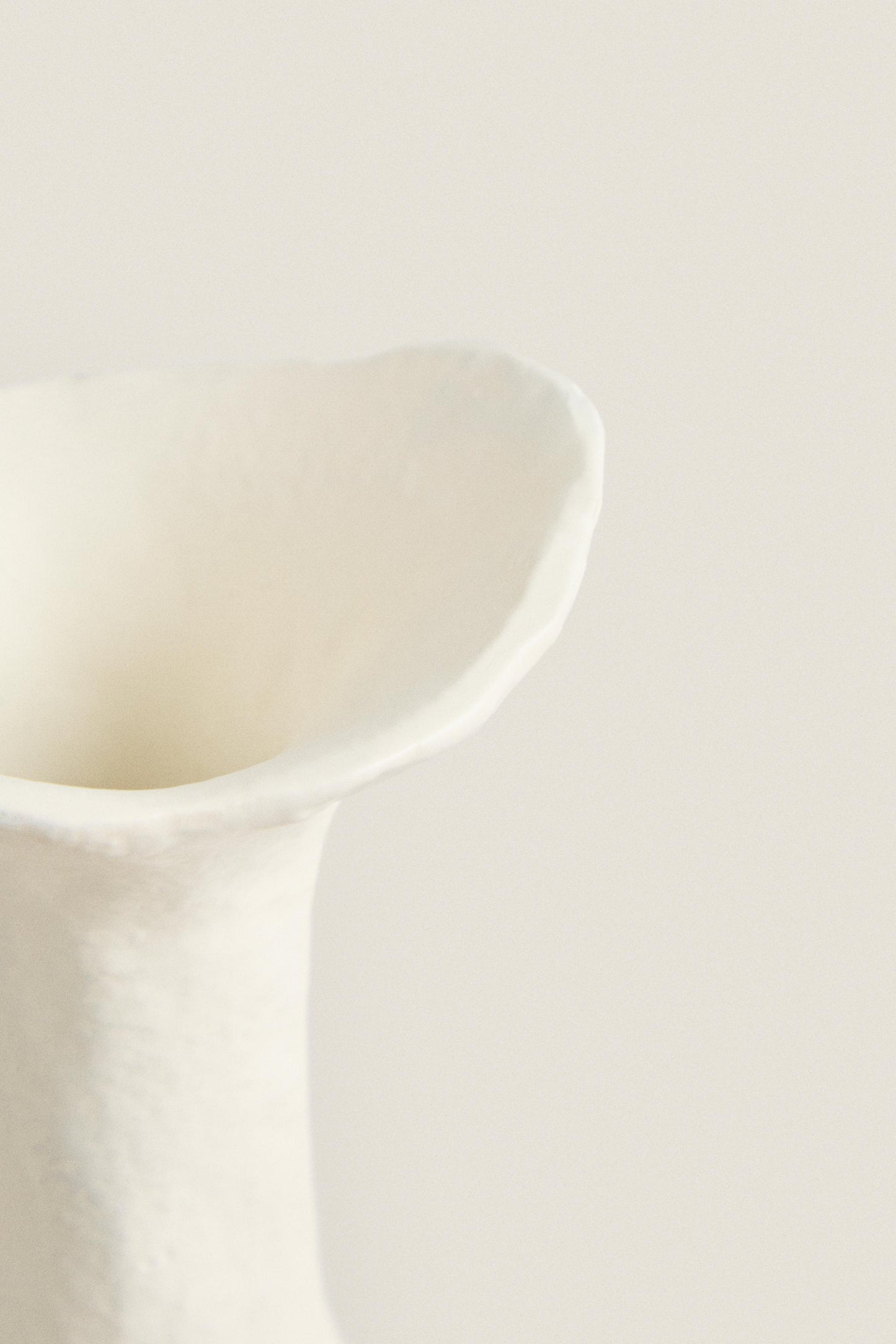 Vase, textured ceramic, long neck, 15.3 in