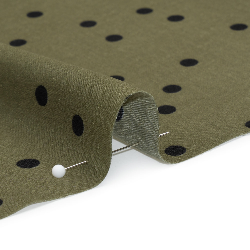 Fabric, polyester crepe, darling dots, $22.99/yard