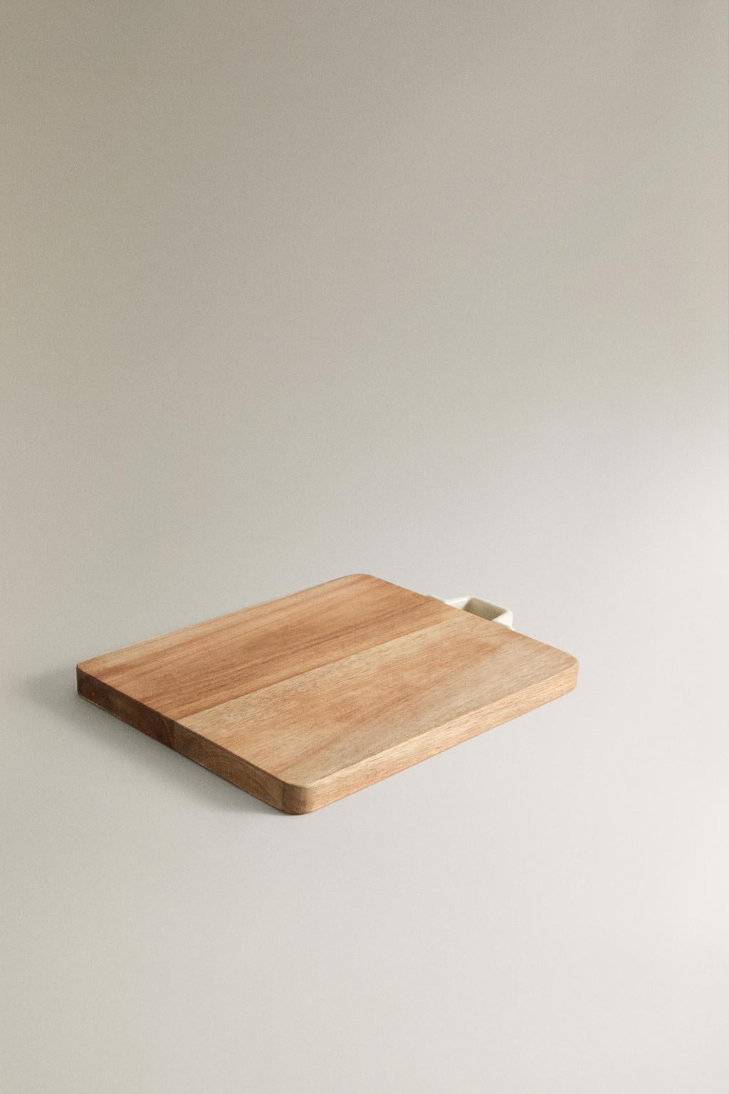 Cutting board, acacia wood, ceramic handle