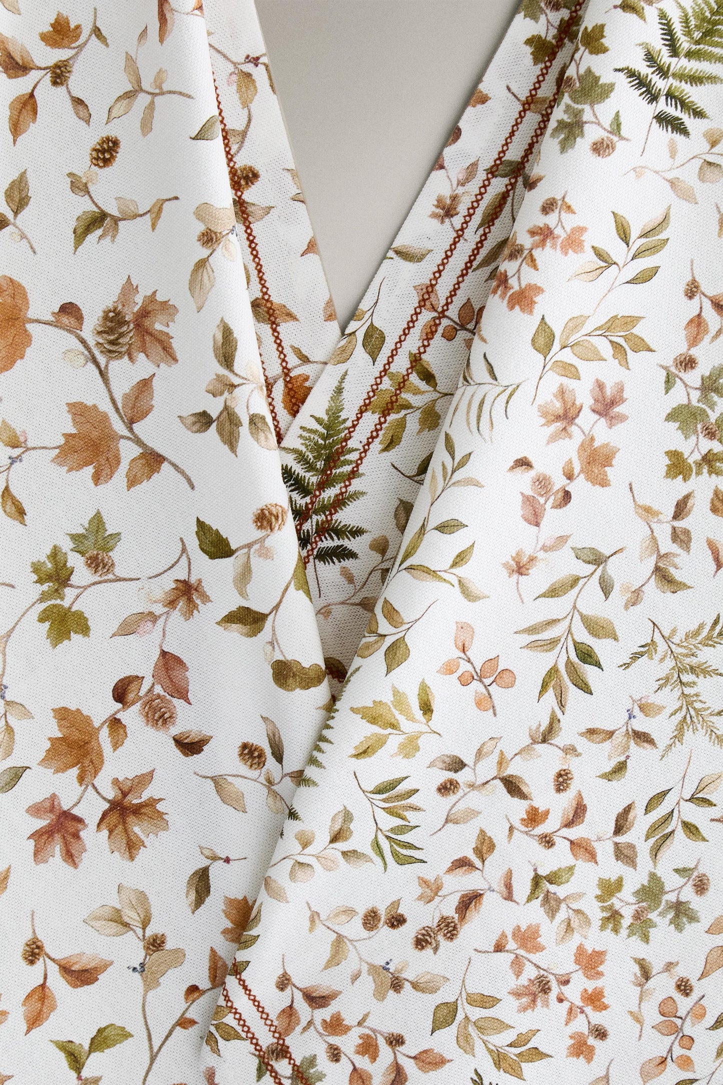 Towel, kitchen towel, set of 2, leaf print