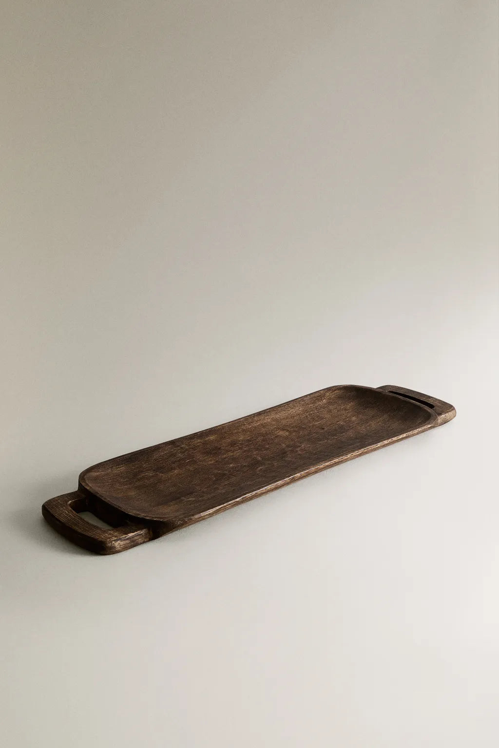 Serving tray, mango wood, long design, 21.6 x 6.5 in