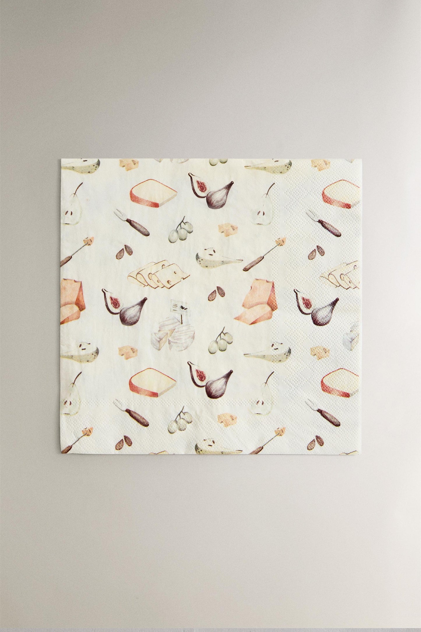Napkin, paper, 15.8 in, pack 20, fruits and cheese
