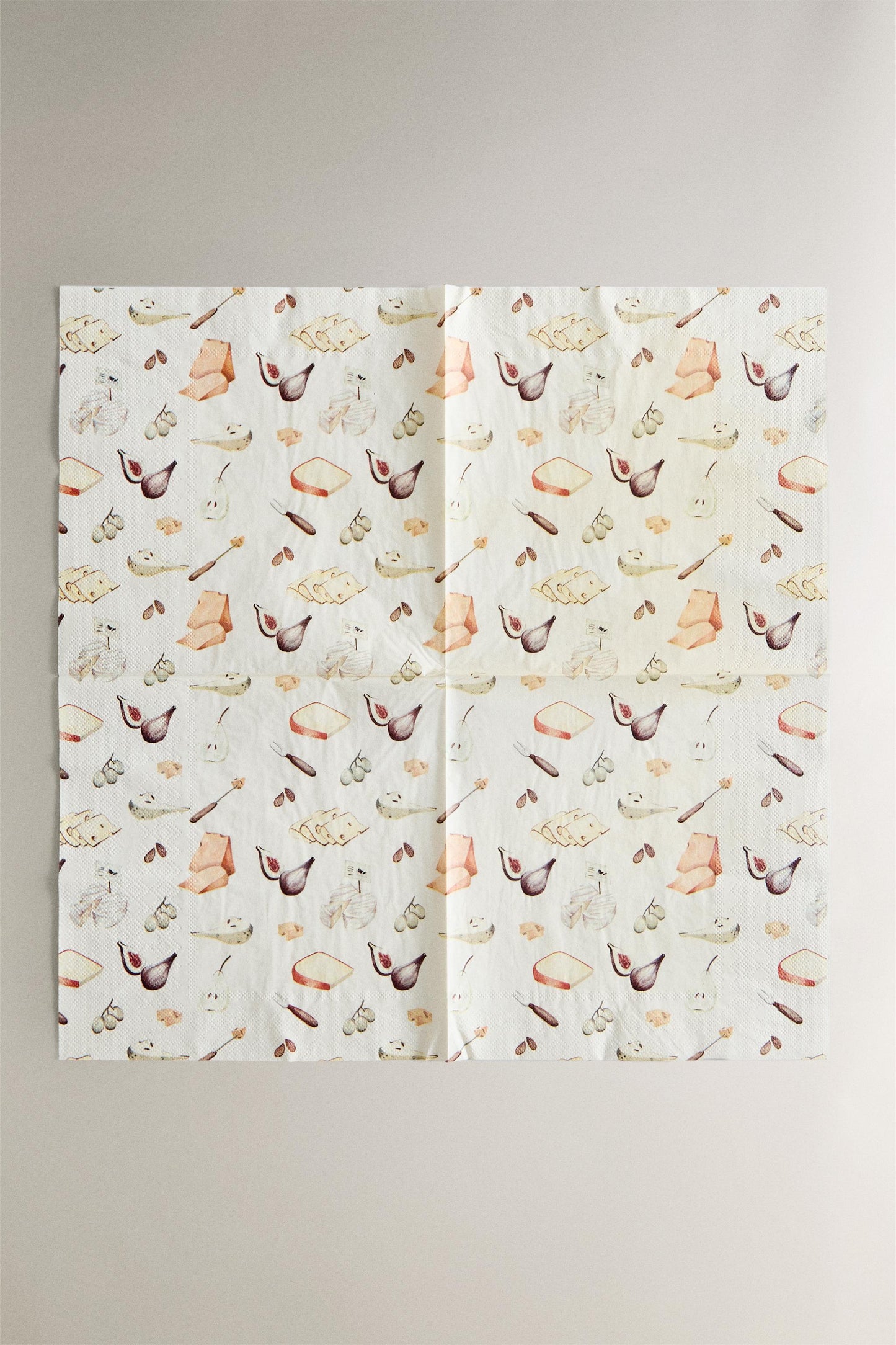 Napkin, paper, 15.8 in, pack 20, fruits and cheese