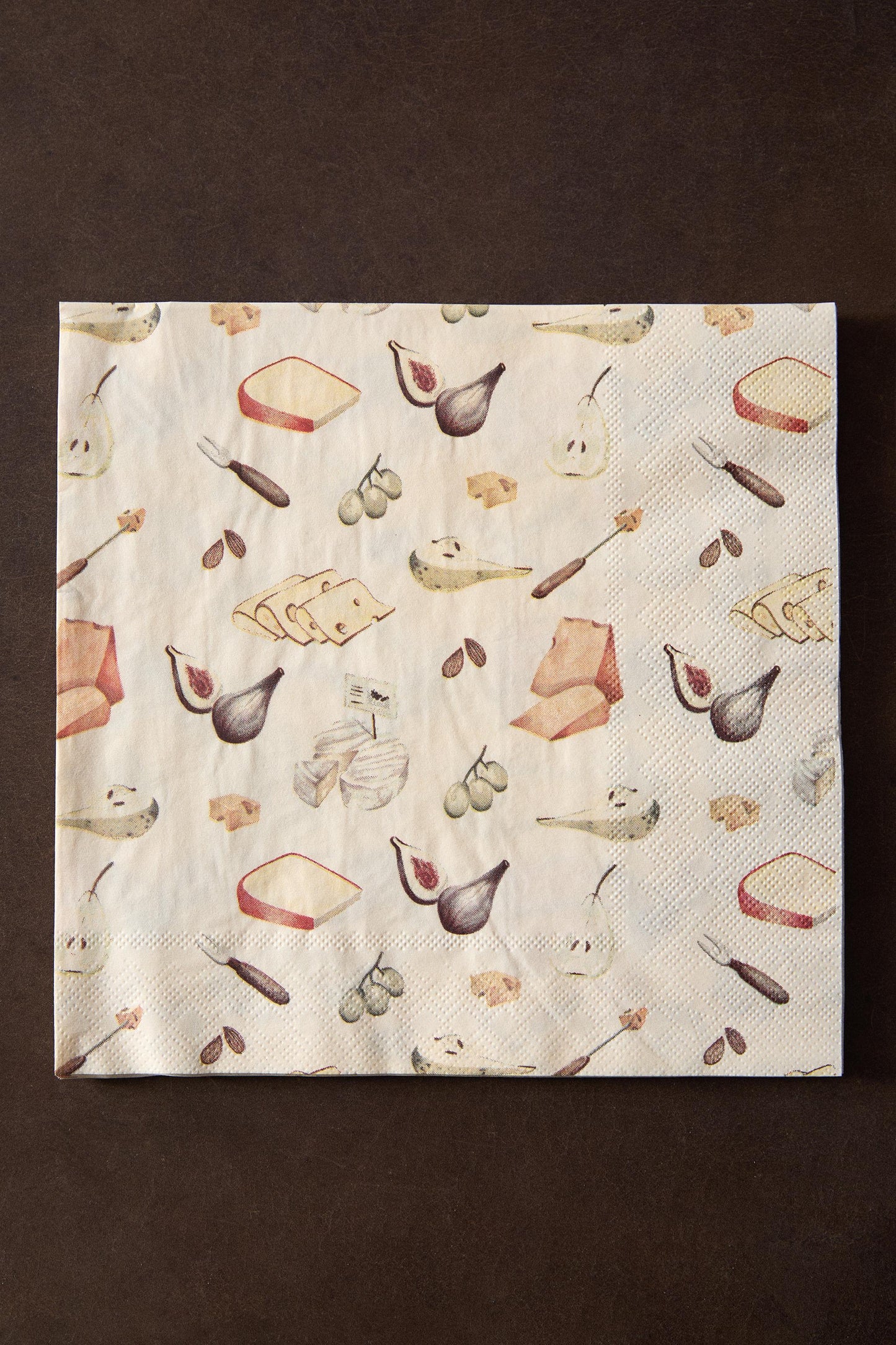 Napkin, paper, 15.8 in, pack 20, fruits and cheese