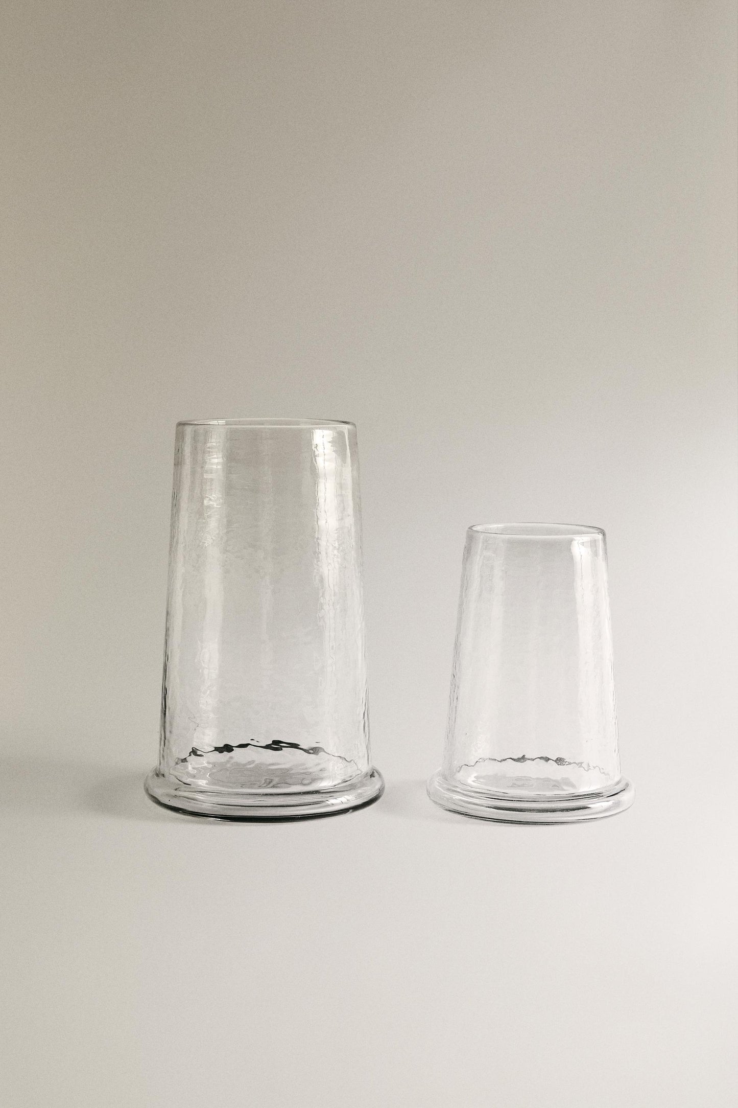 Vase, glass, conical shape