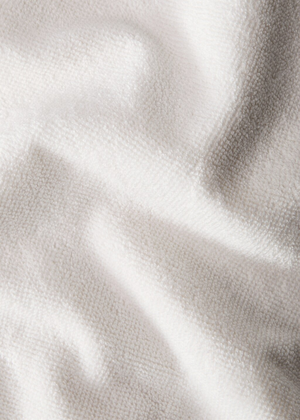 Towel, waffle trim and fringe, 480 g/m2, off white