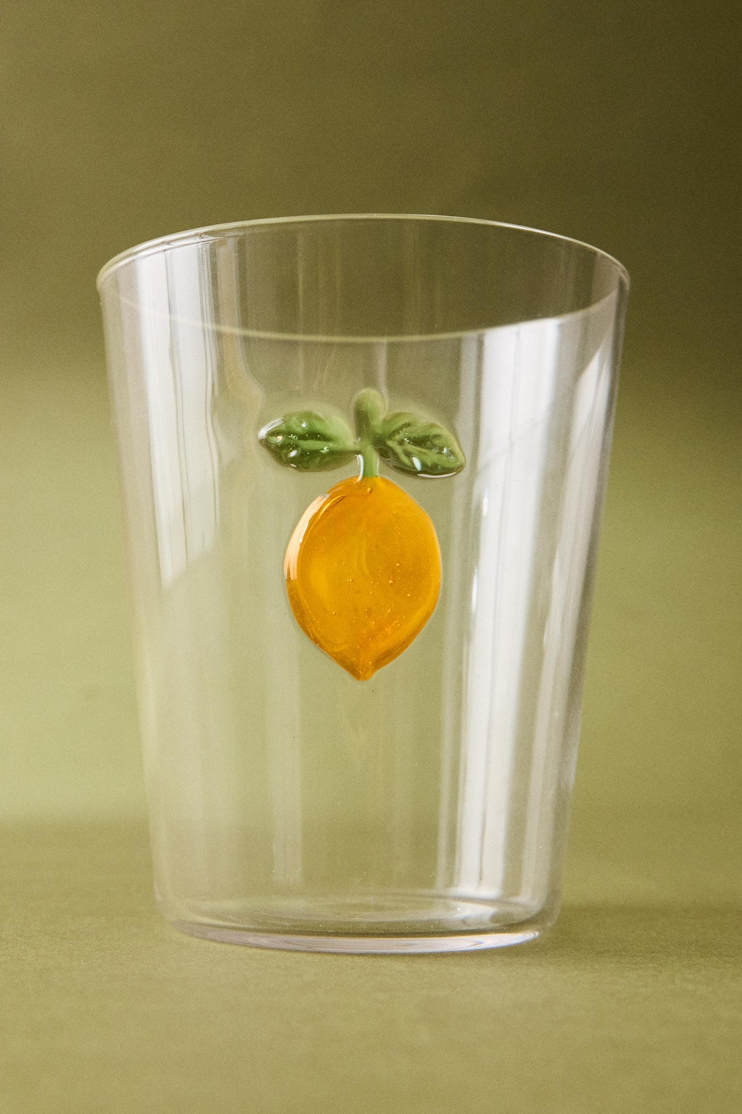 Drinkware, tumbler, glass, lemon