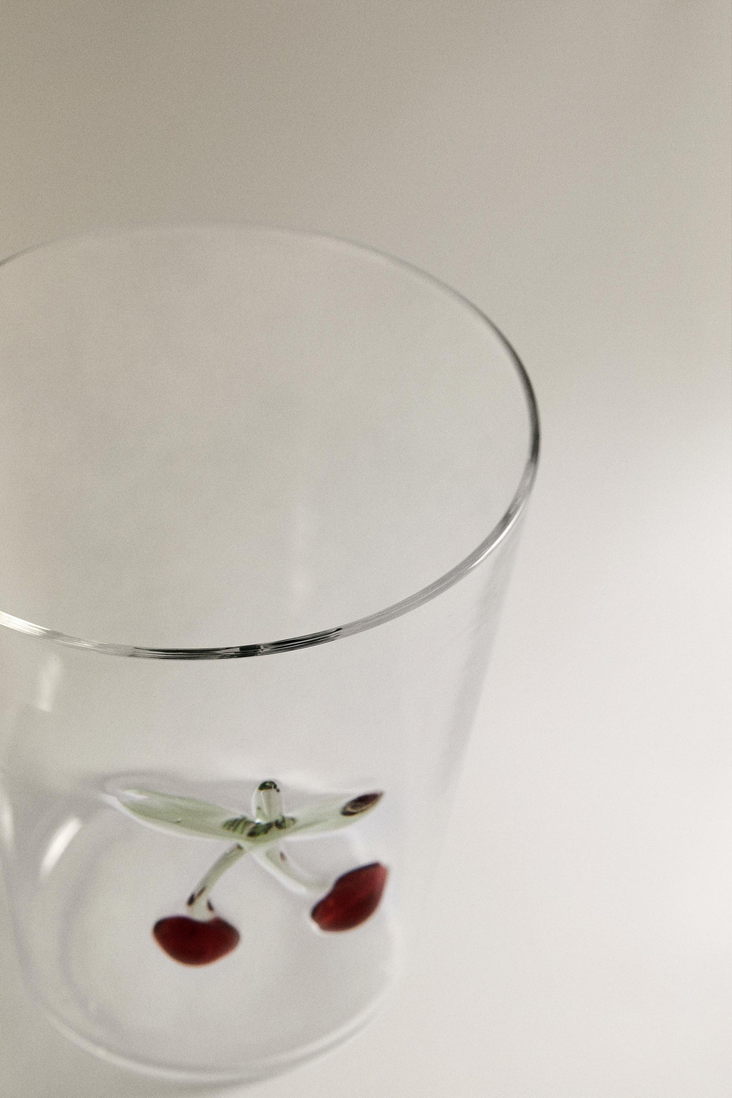 Drinkware, tumbler, glass, cherry