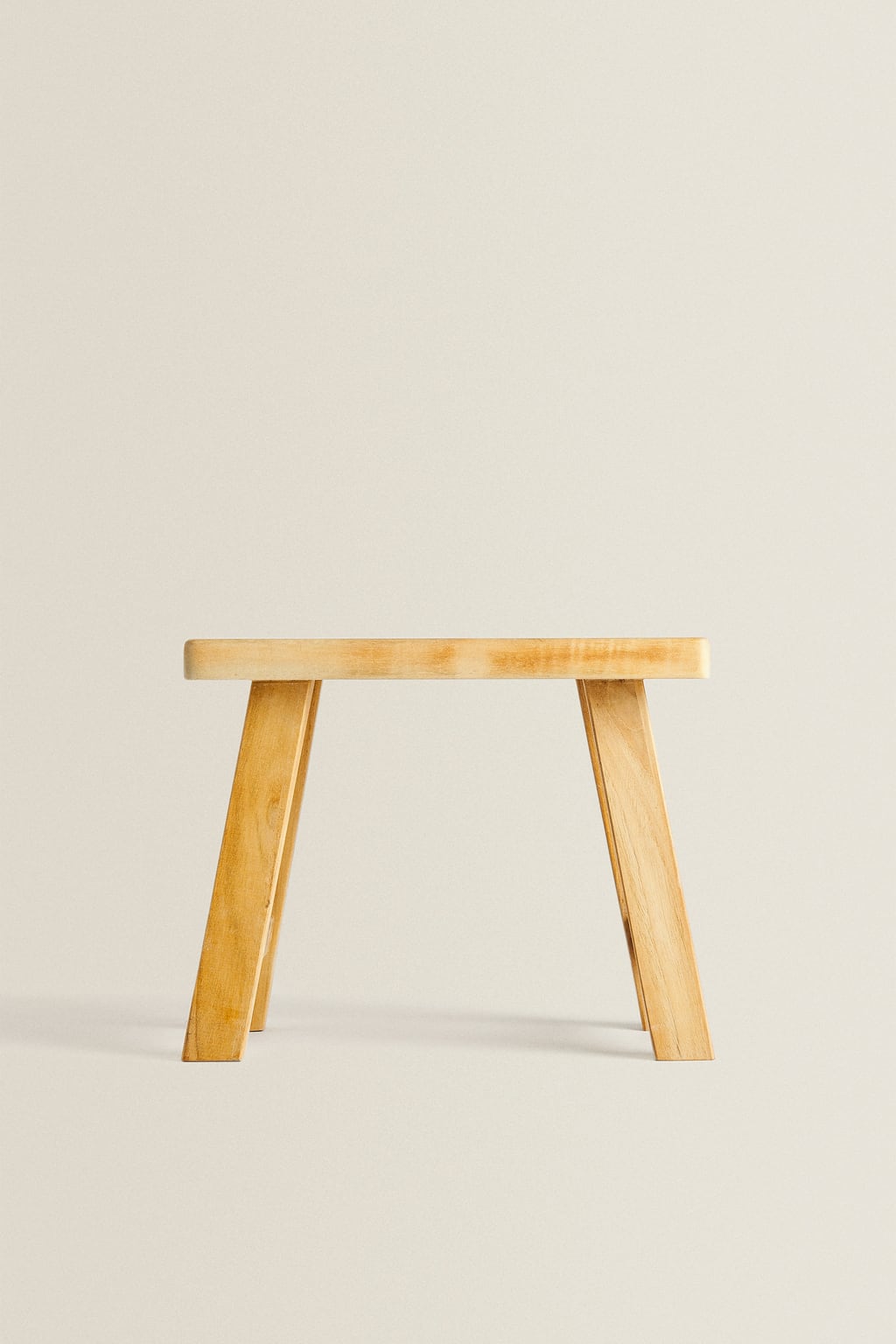 Stool, small wooden stool, light wood color