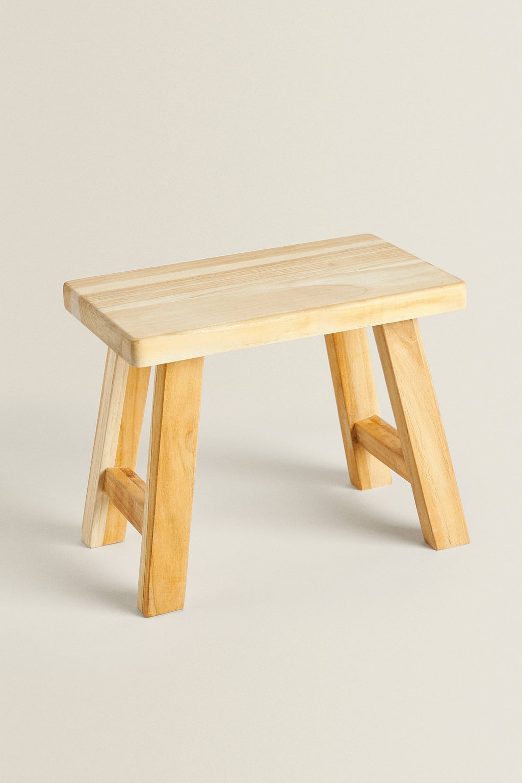 Stool, small wooden stool, light wood color