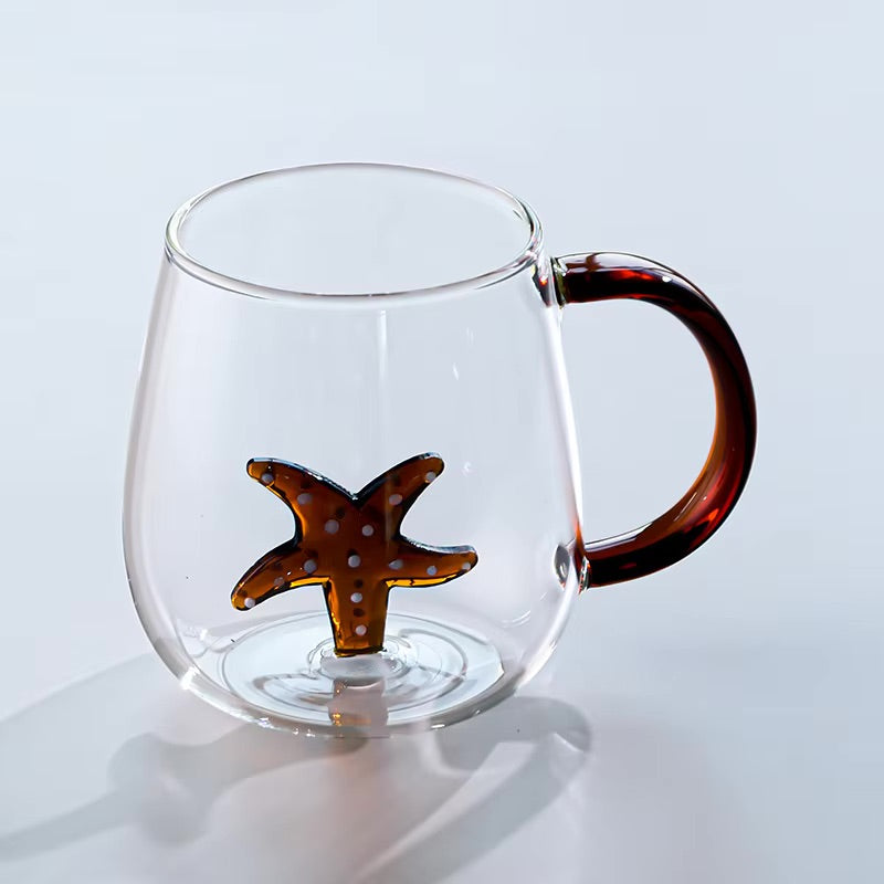 Glassware, mug, borosilicate glass, 3.5"