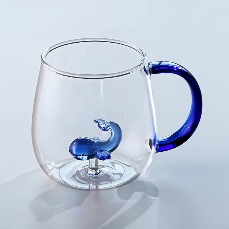 Glassware, mug, borosilicate glass, 3.5"