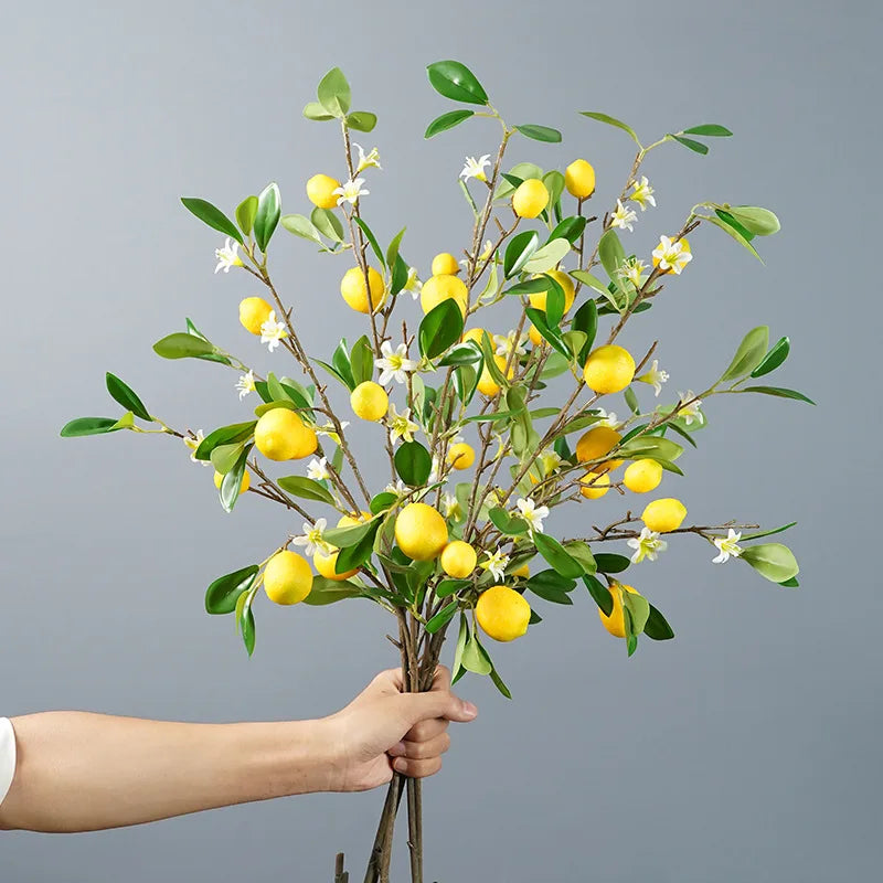 Artificial fruit stem, lemon, stem 82cm