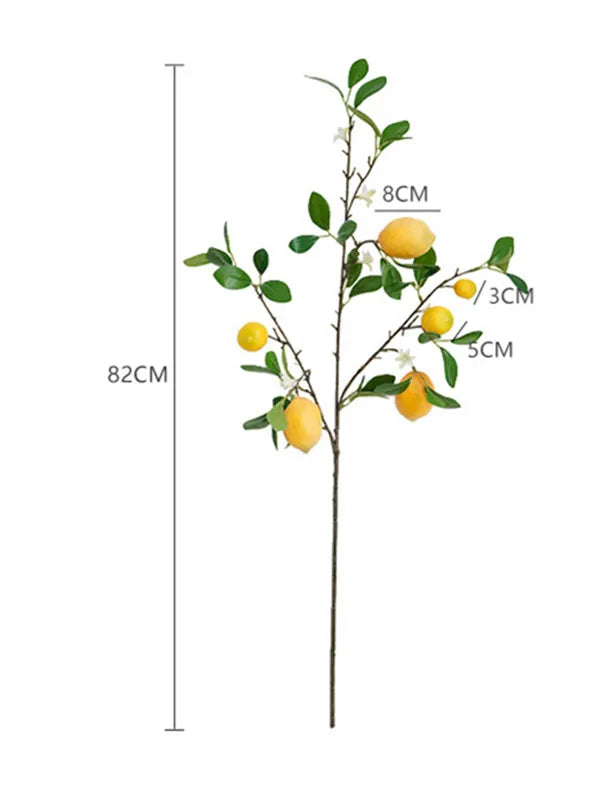 Artificial fruit stem, lemon, stem 82cm