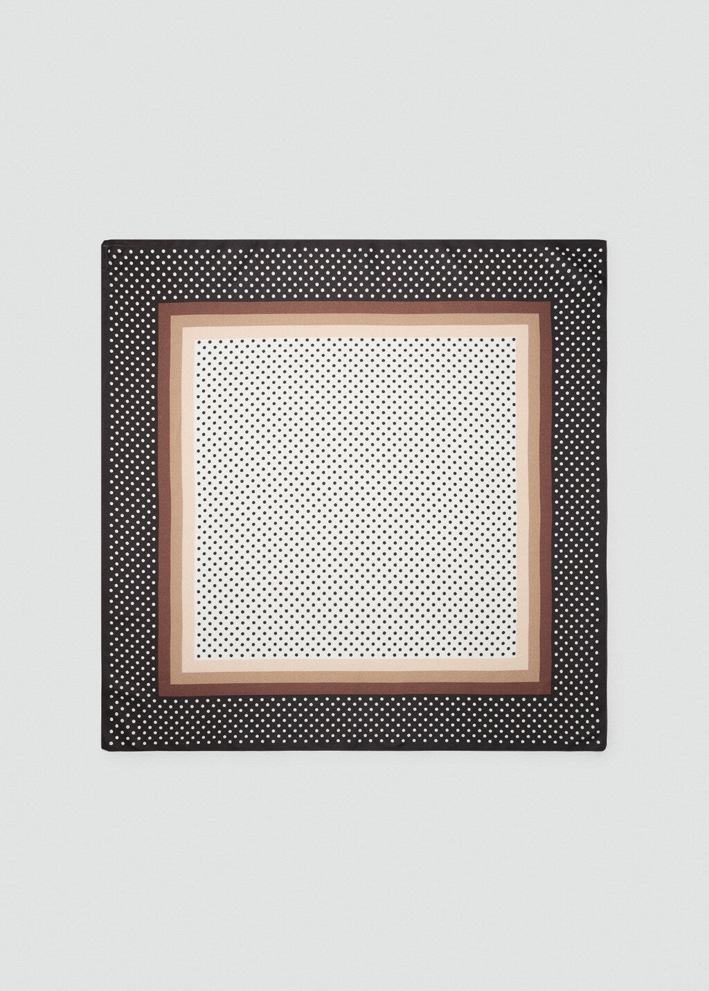 Scarf, satin effect, polka dot print, 27.56 in