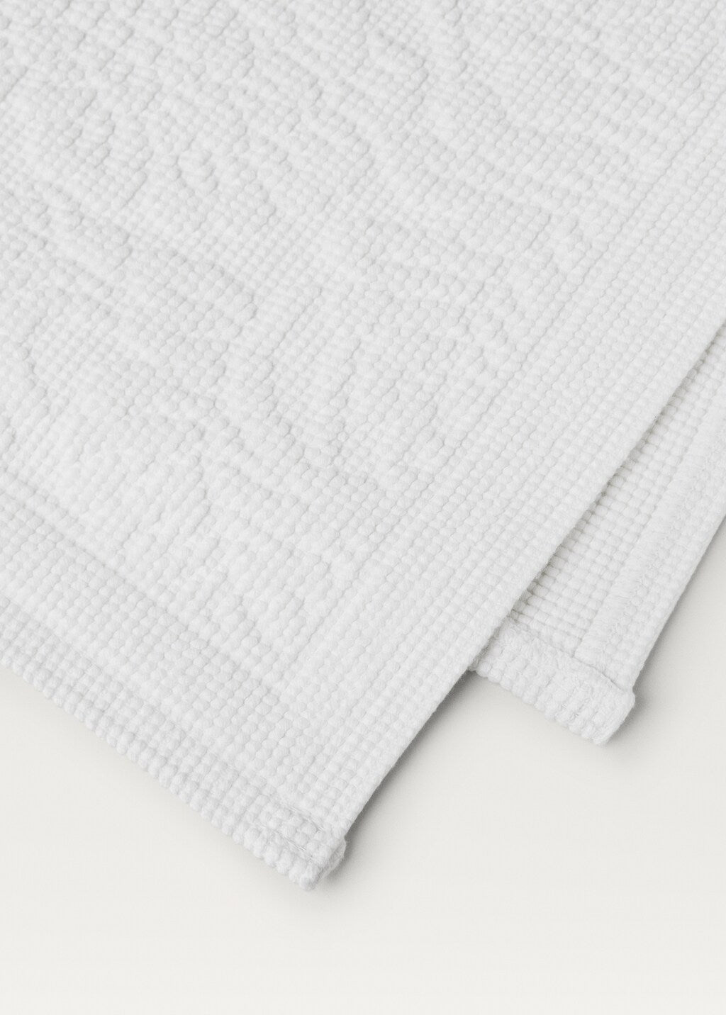 Bath mat, cotton, jacquard floral, 23.6x35.4in