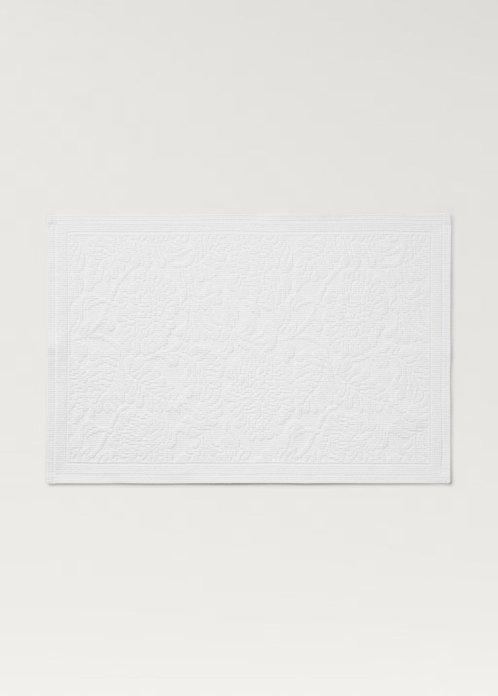 Bath mat, cotton, jacquard floral, 23.6x35.4in