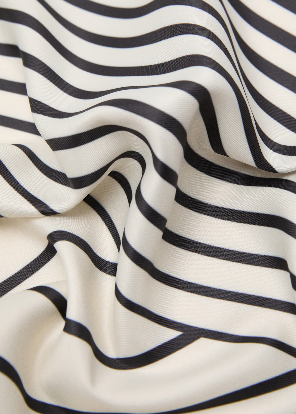 Scarf, satin effect, striped print, 27.56 in