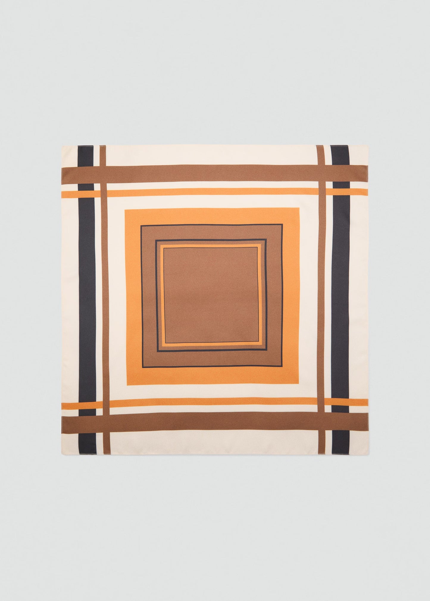 Scarf, satin effect, striped print, 27.56 in
