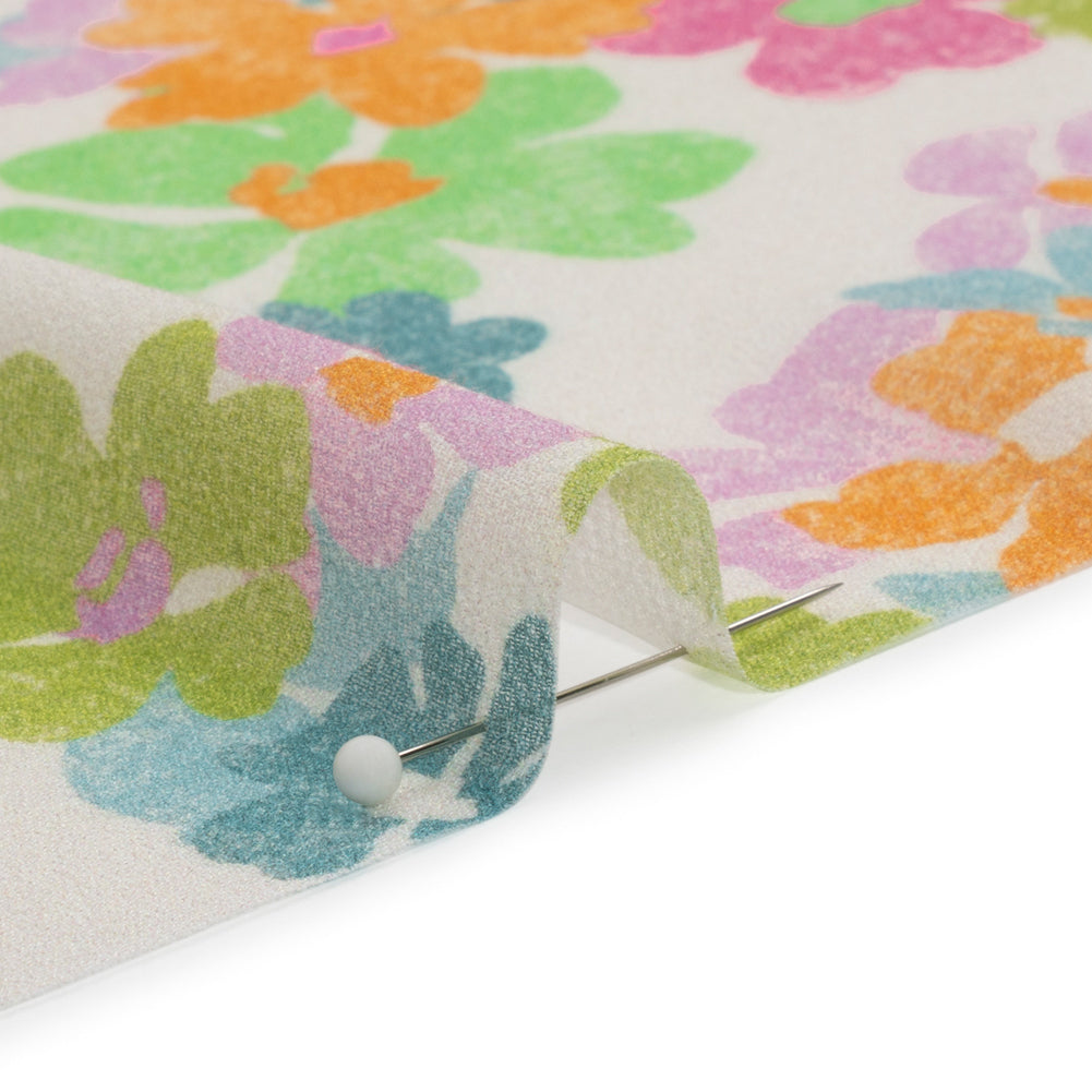 Fabric, viscose georgette, flowers print