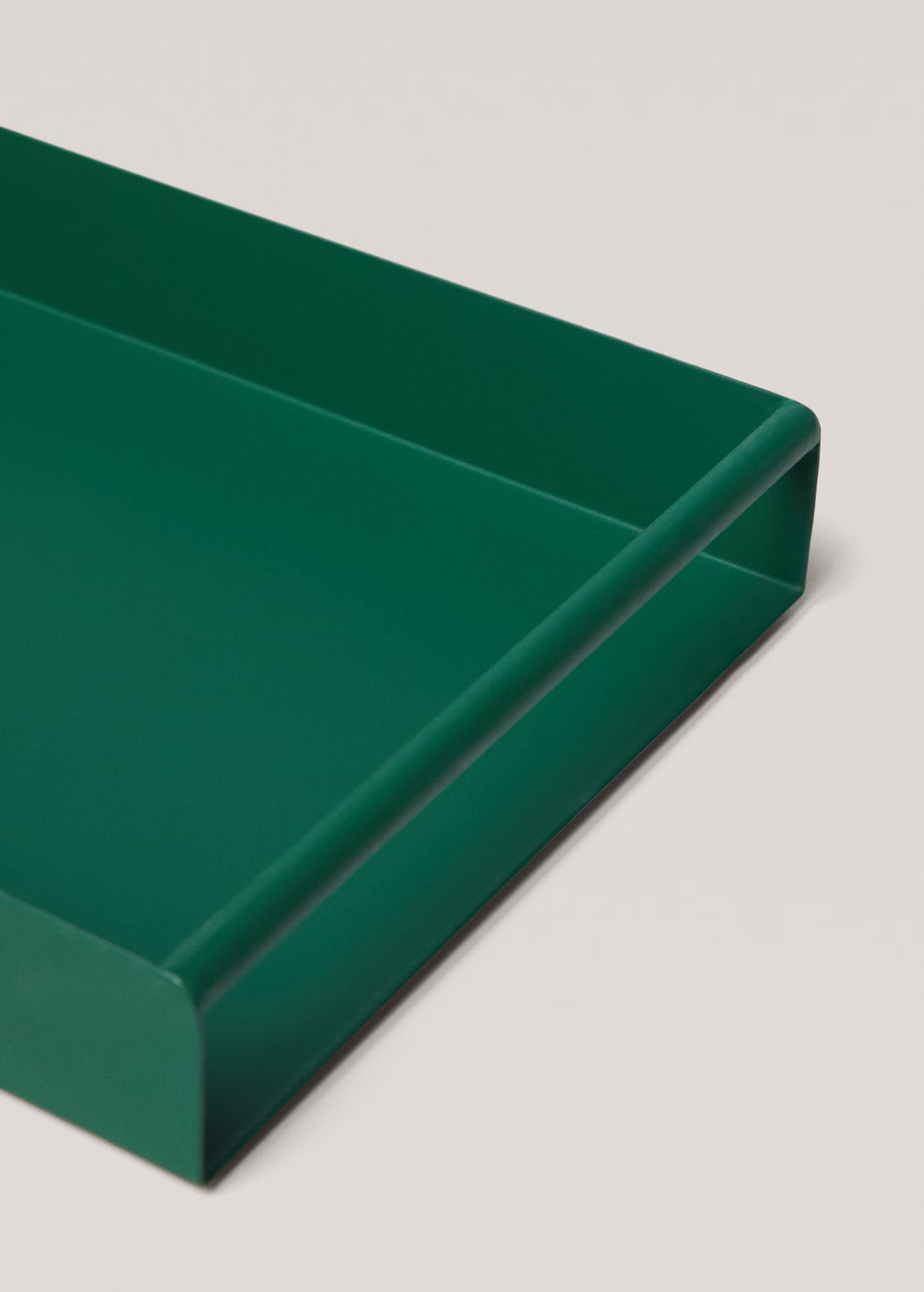 Serving tray, iron, rectangular, 18.1 x 7.9 in, green