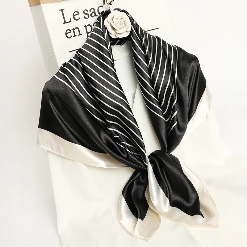 Scarf, satin effect, 35.43 in