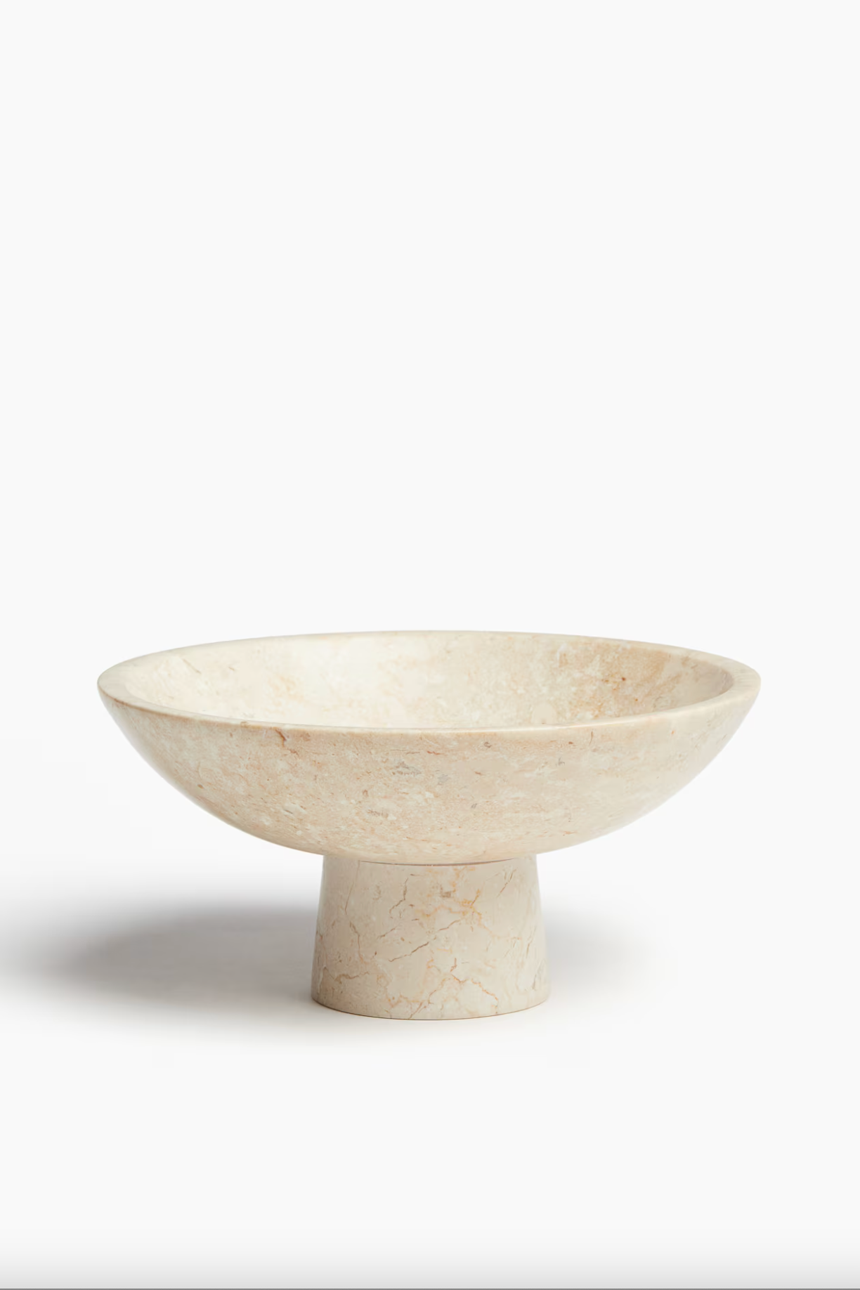 Decorative pedestal bowl, marble