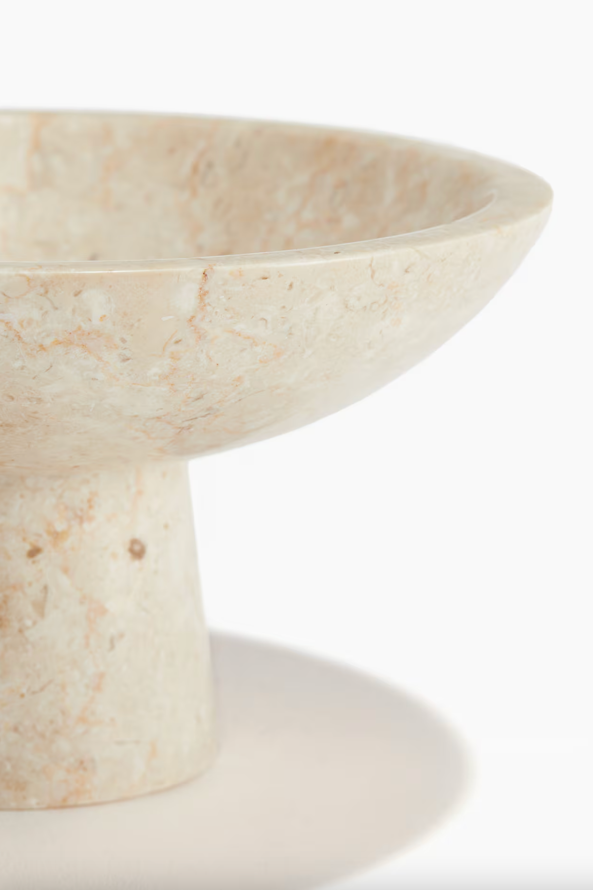 Decorative pedestal bowl, marble