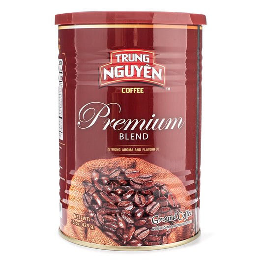 Coffee, Trung Nguyen Premium Blend Ground Coffee, 1 can (15 oz)