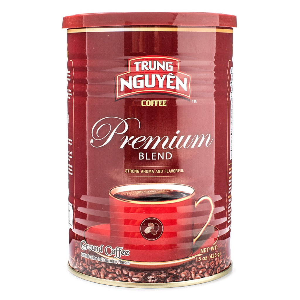 Coffee, Trung Nguyen Premium Blend Ground Coffee, 1 can (15 oz)