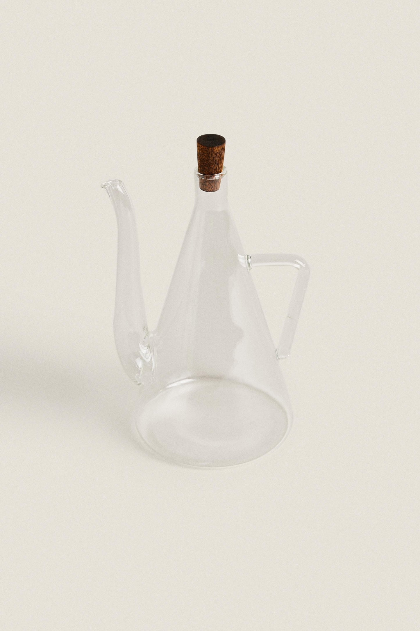 Cruet, borosilicate glass, side handle