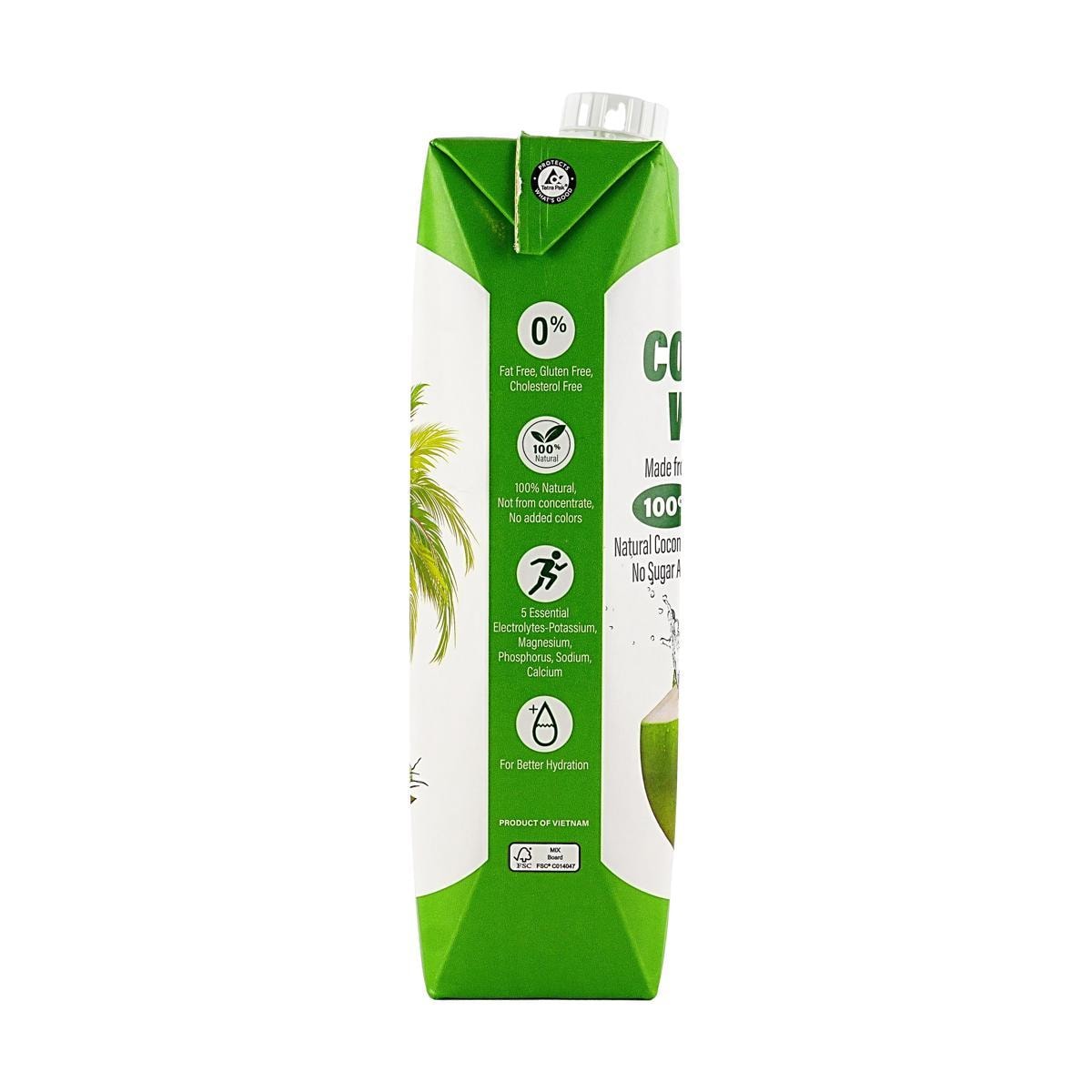 Coconut water, 3 Mien, natural coconut water 1000 ml, pack of 2