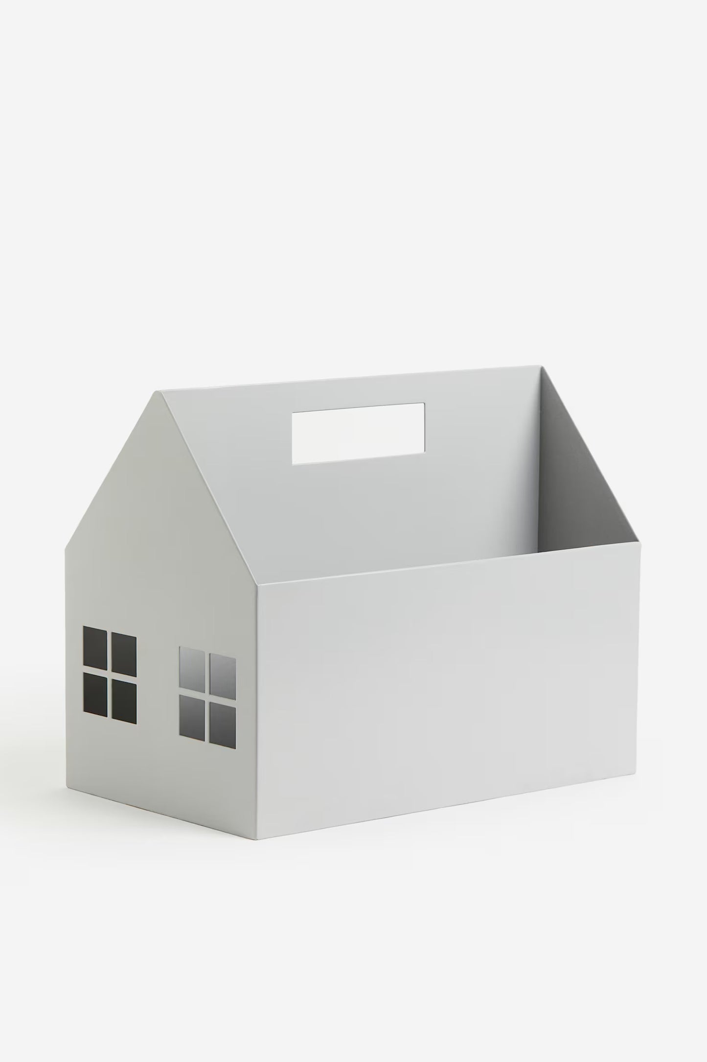 Storage, house-shaped book storage box, metal