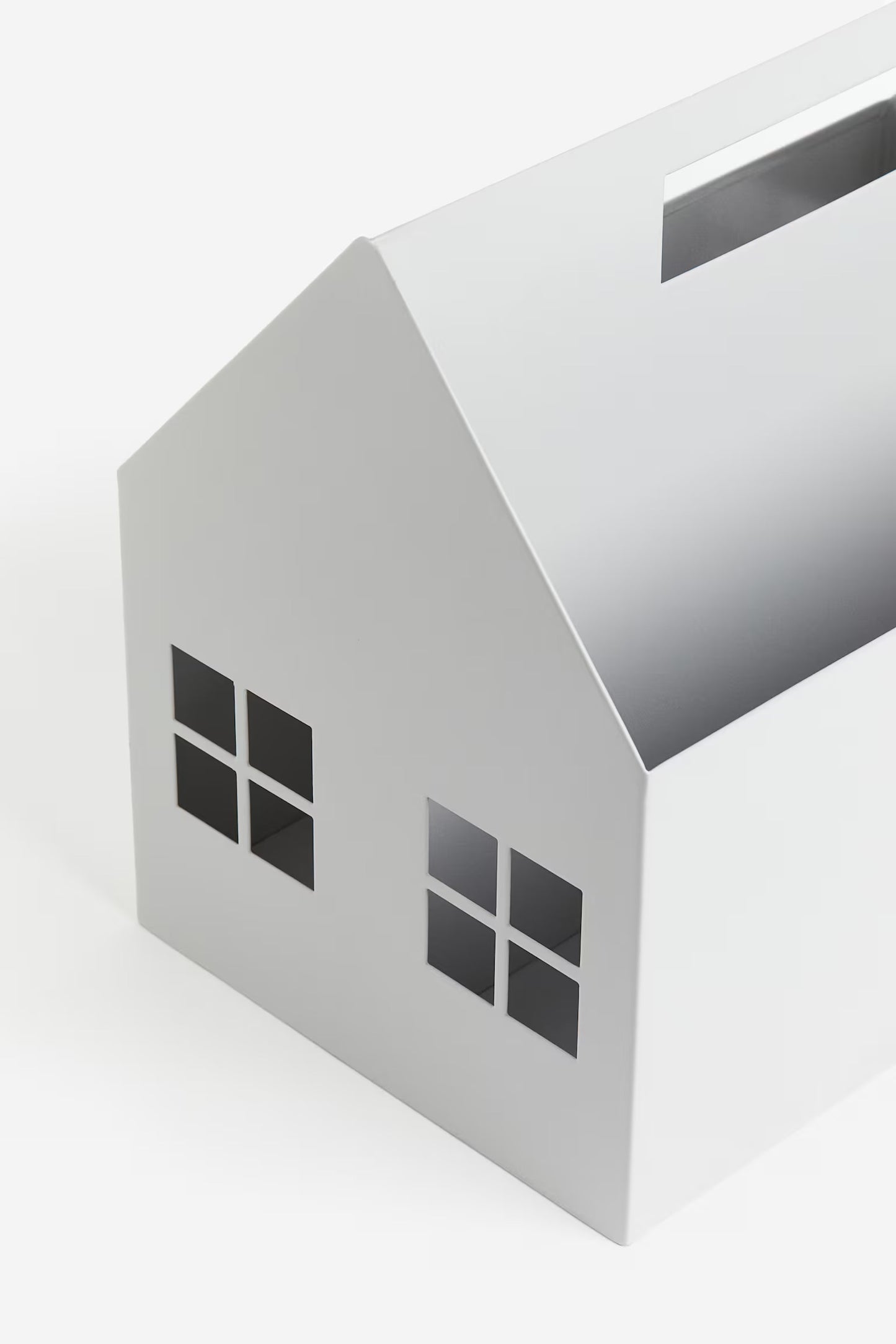 Storage, house-shaped book storage box, metal