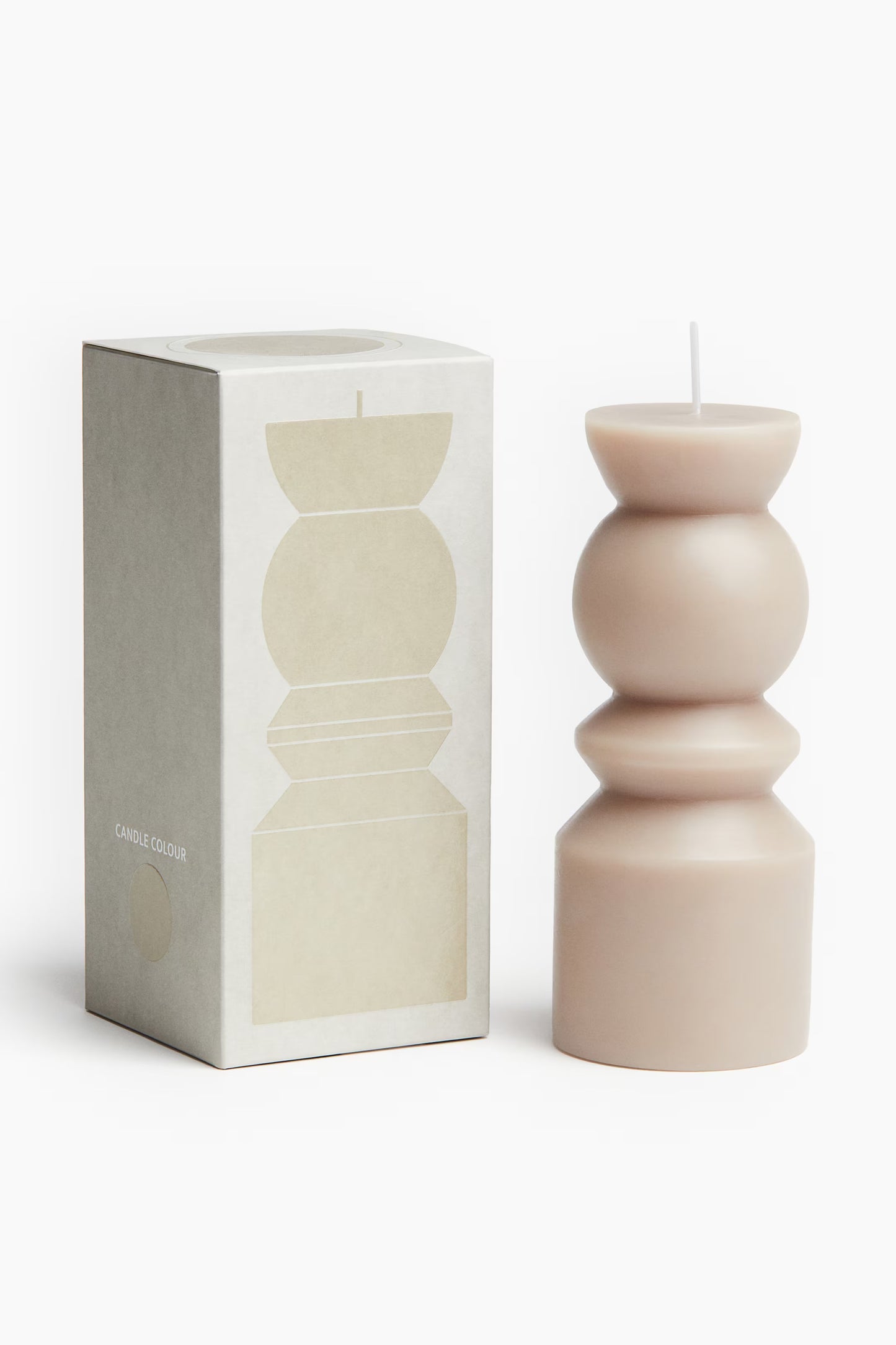 Candle, unscented, geometric shape