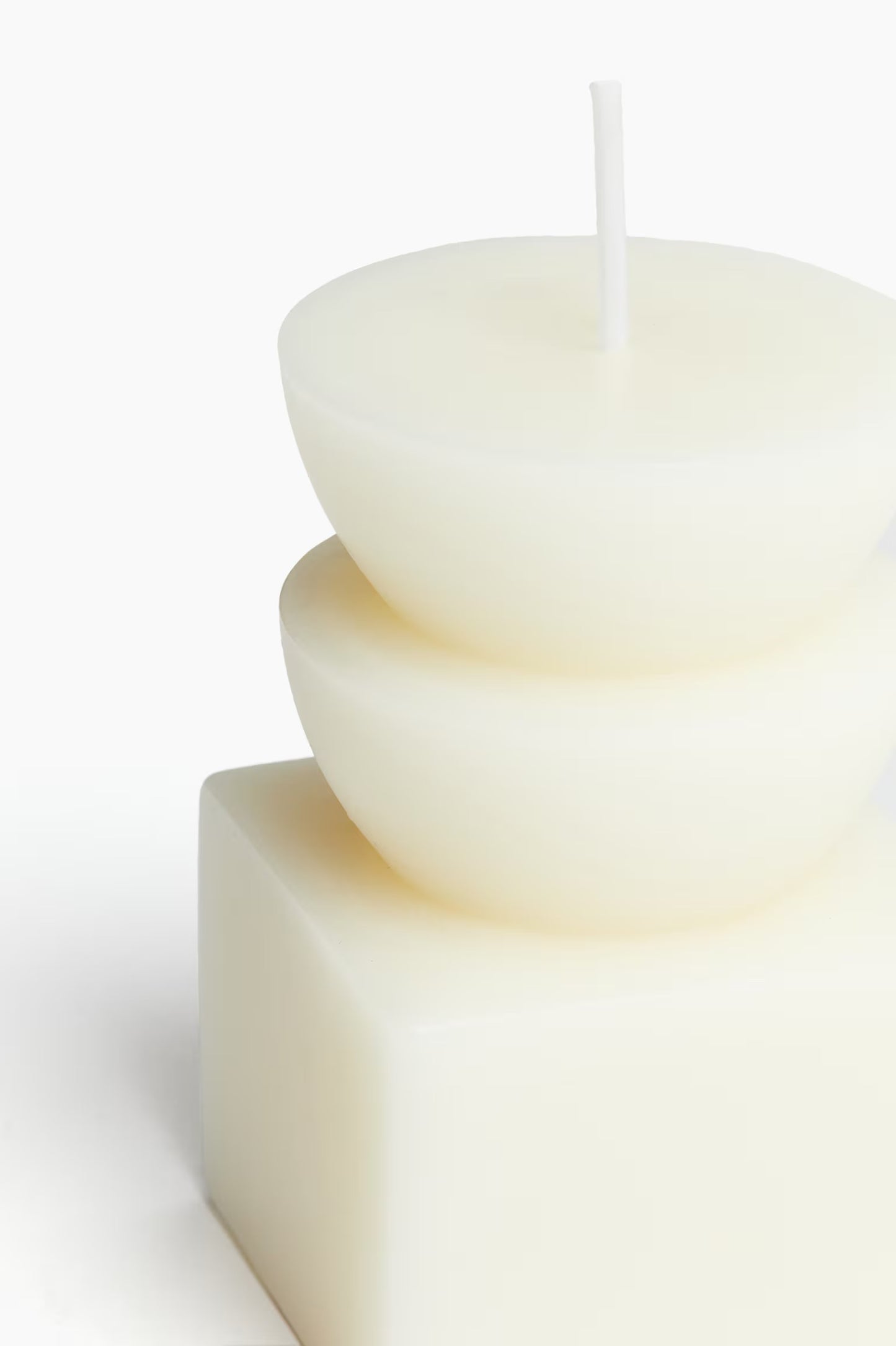 Candle, unscented, geometric shape