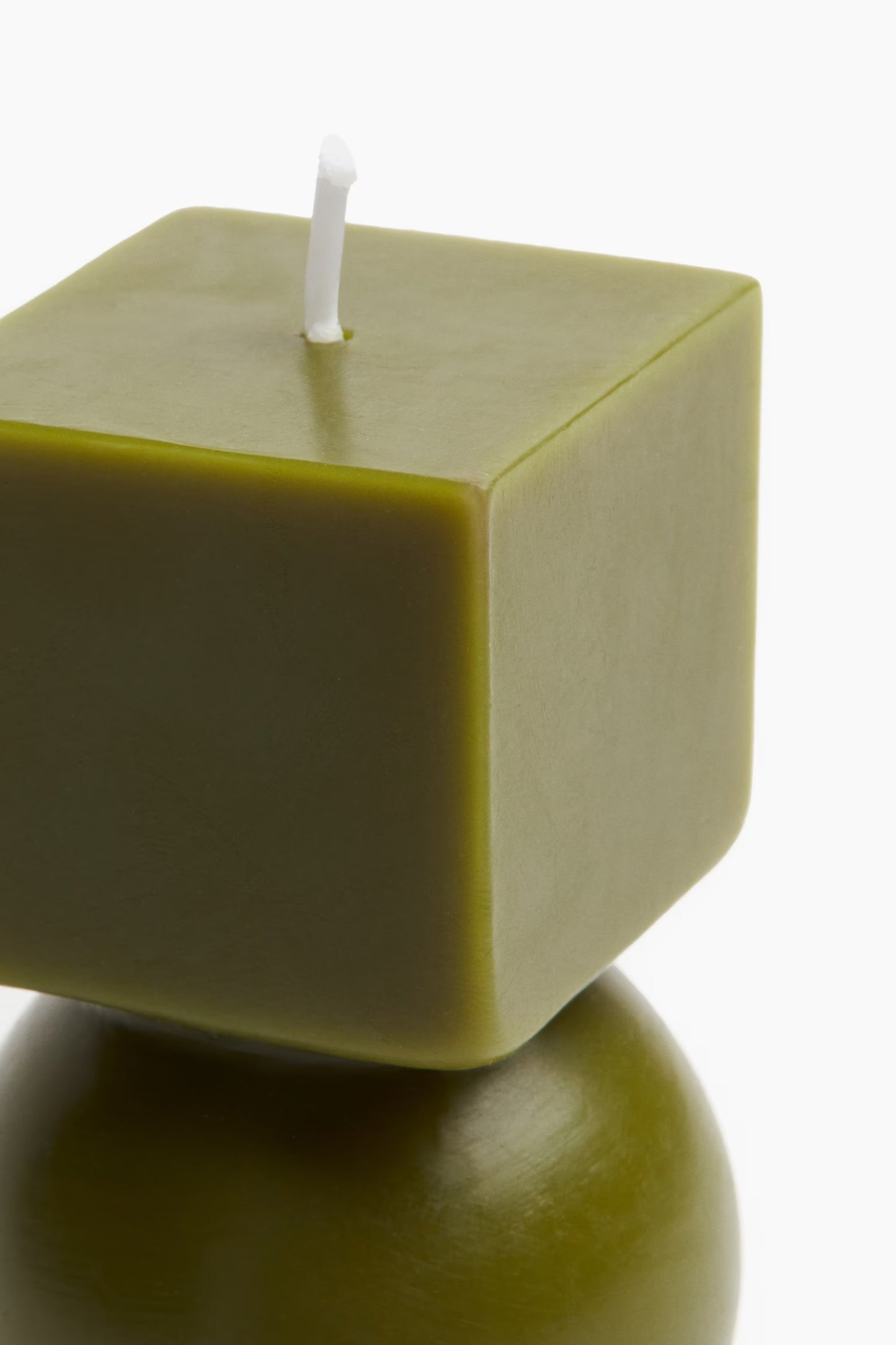 Candle, unscented, geometric shape