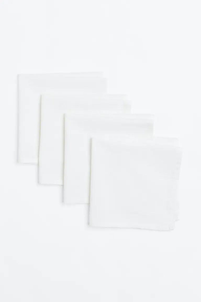 Napkin, cotton, 16 in, pack 4