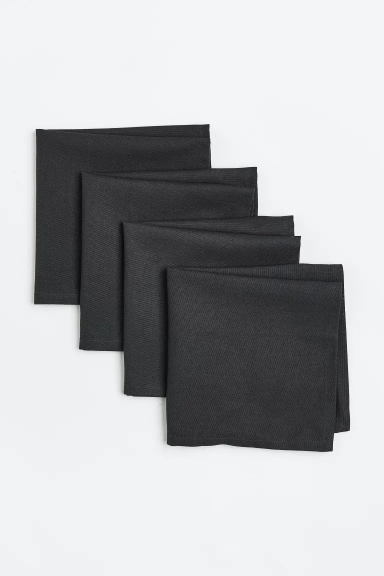 Napkin, cotton, 16 in, pack 4