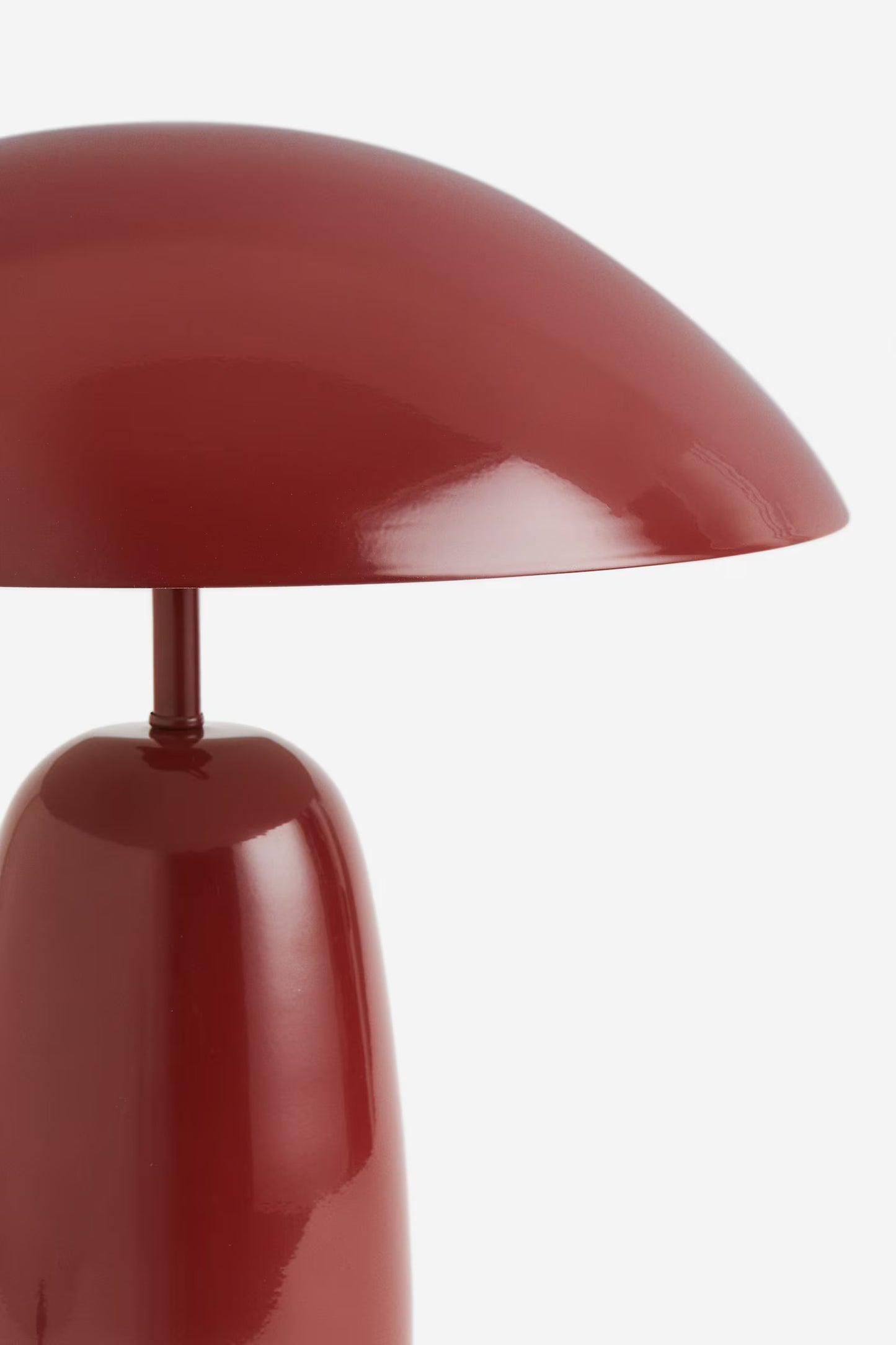 Desk lamp, lacquered metal, dark red