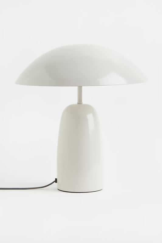 Desk lamp, lacquered metal, off white