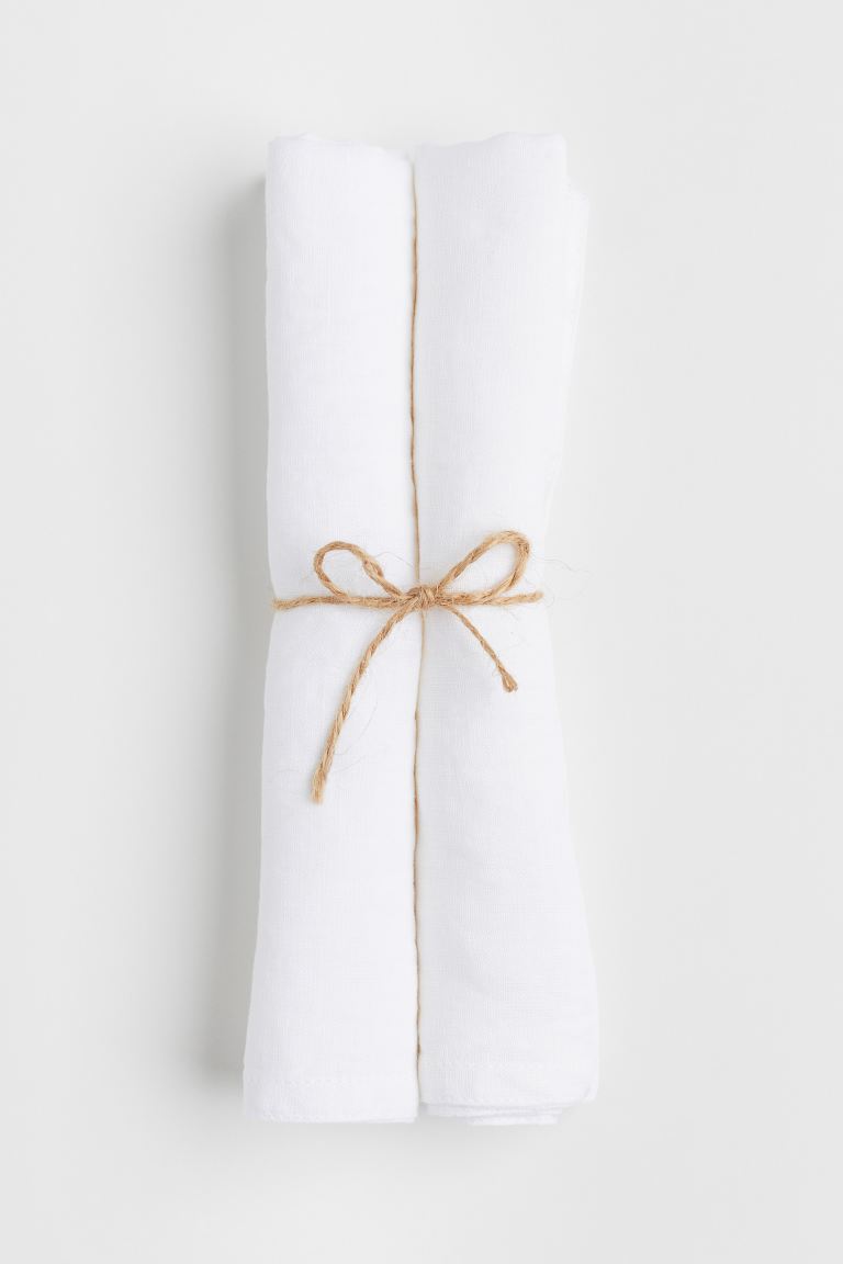 Napkin, linen, 18 in, pack 2