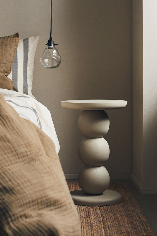 Side table, wood, beige