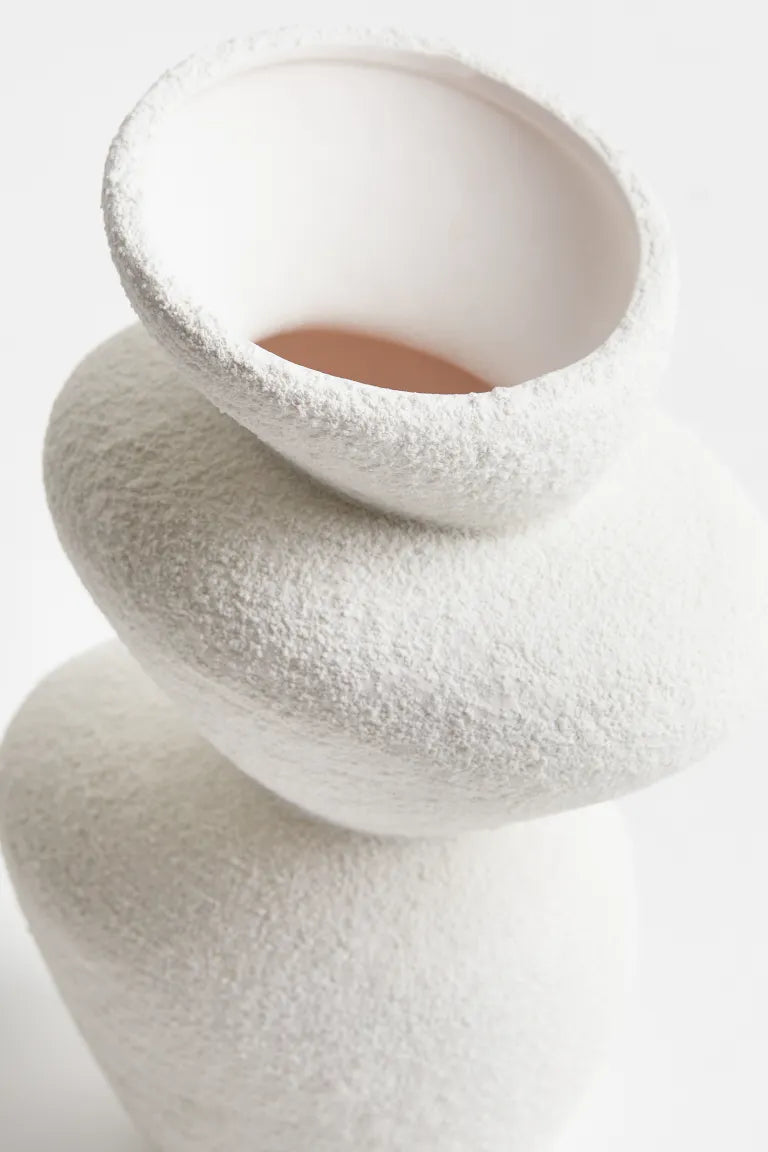 Vase, stoneware, asymmetric, 11.8 in