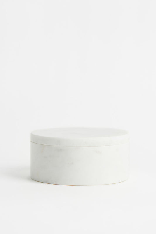 Storage box, marble, round